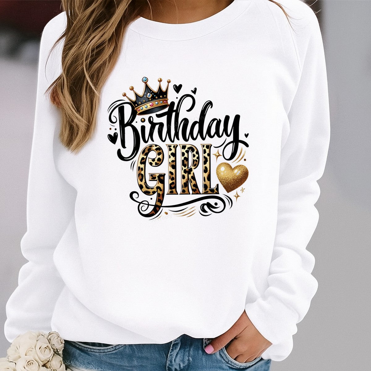 DTF Heat Transfer Iron On Sticker Iron On Heat Transfers Leopard Crown Birthday Design for Party Shirts Local Warehouse - 2