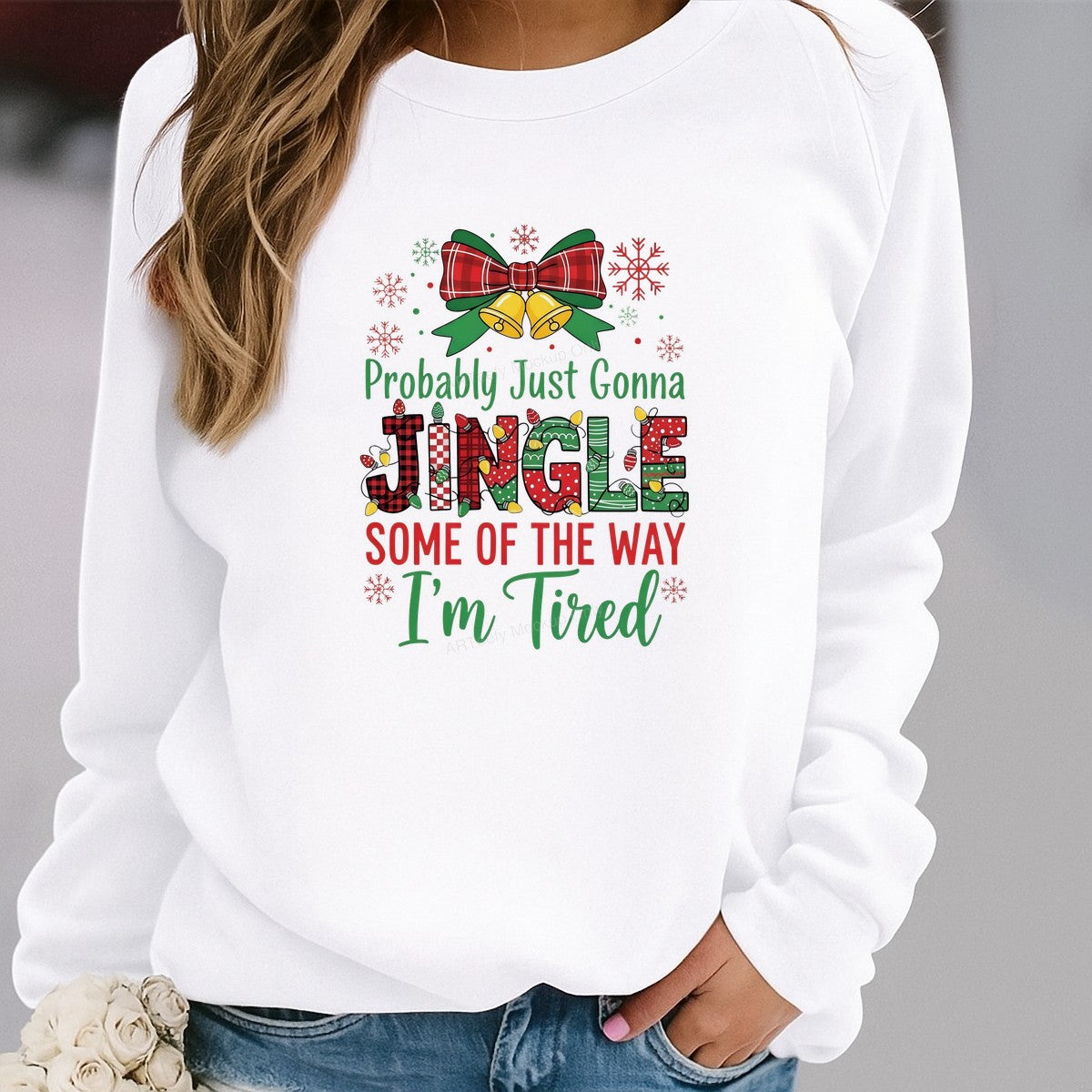 DTF Heat Transfer Iron On Sticker Iron On Heat Transfers Holiday Jingle Design Ready to Press for Christmas T Shirts Hoodies Local Warehouse - 2