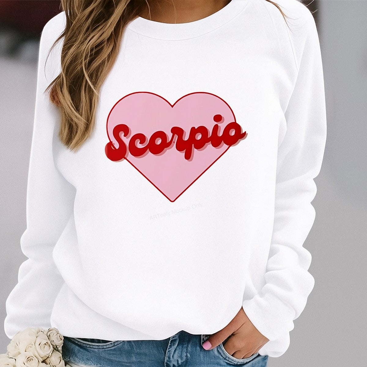 DTF Heat Transfer Iron On Sticker Iron On Transfers for T Shirts Scorpio Pink Heart Design Heat Press Ready for Astrology Lovers Apparel Local Warehouse - 2