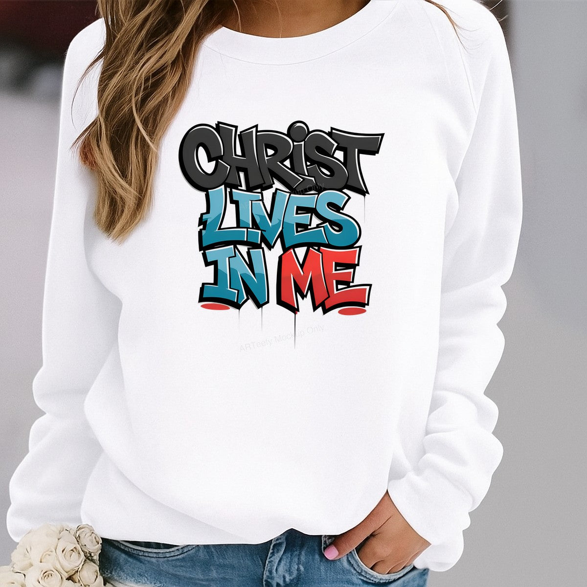 DTF Heat Transfer Iron On Sticker Iron On Heat Transfers Graffiti Style Inspirational Faith Message for T Shirts Hoodies Clearance - 2