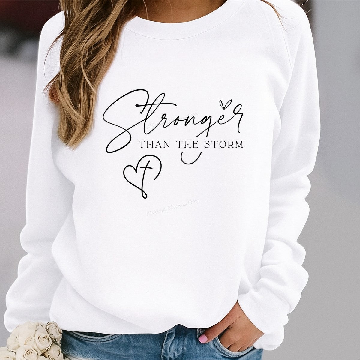 DTF Heat Transfer Iron On Sticker Iron On Heat Transfers Stronger Than The Storm Inspirational Design for Apparel Bags Jackets Clearance - 2