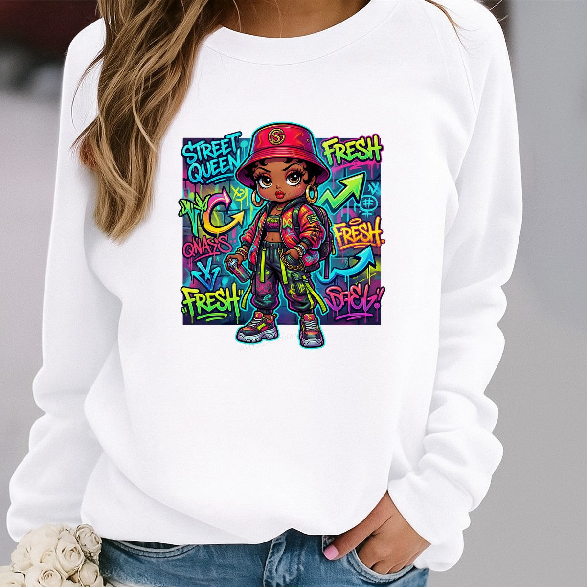 DTF Heat Transfer Iron On Sticker Urban Graffiti Style Hip Hop Fashion Elements for T Shirts Jackets Local Warehouse - 2