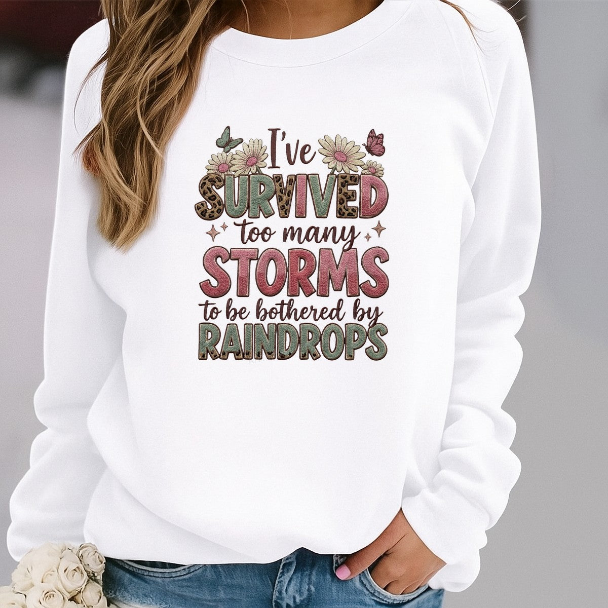 DTF Heat Transfer Iron On Sticker Iron On Heat Transfers Floral Inspirational Quote Design for T Shirts Hoodies Local Warehouse - 2