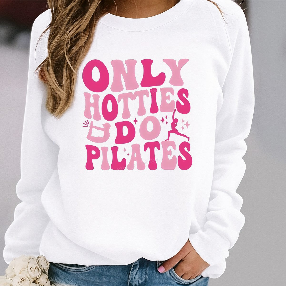 DTF Heat Transfer Iron On Sticker Iron On Heat Transfers Pink Pilates Inspired Design for T Shirts Hoodies Local Warehouse - 2