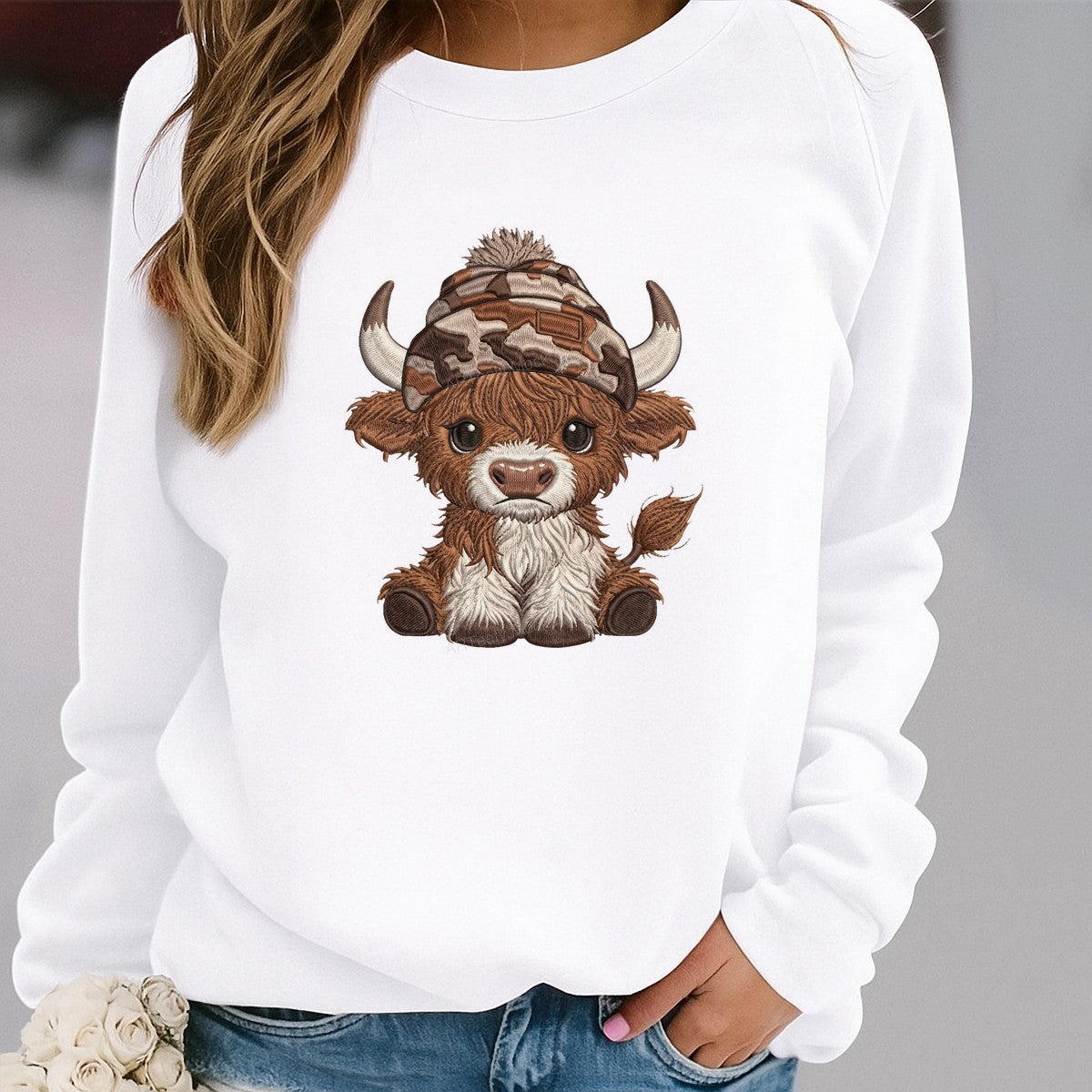 DTF Heat Transfer Iron On Sticker Iron On Transfers for T Shirts Cute Highland Cow Design for Fall Apparel Local Warehouse - 2