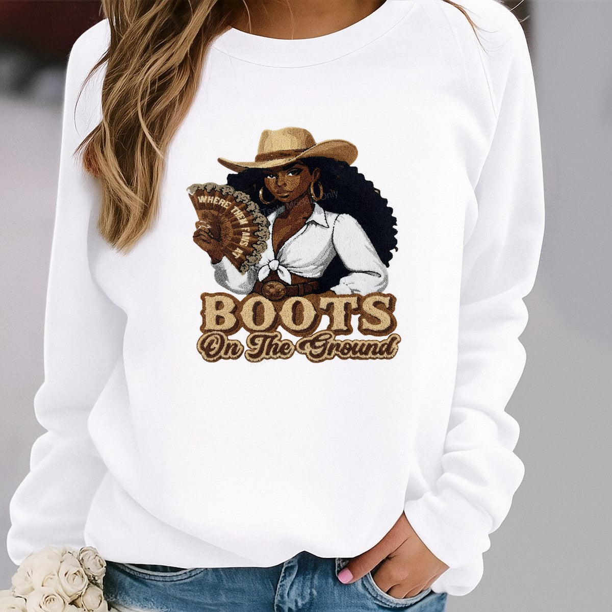 DTF Heat Transfer Iron On Sticker Iron On Transfers for T Shirts Western Cowgirl Style Boots On The Ground Design for Apparel Jackets Clearance Local Warehouse - 2