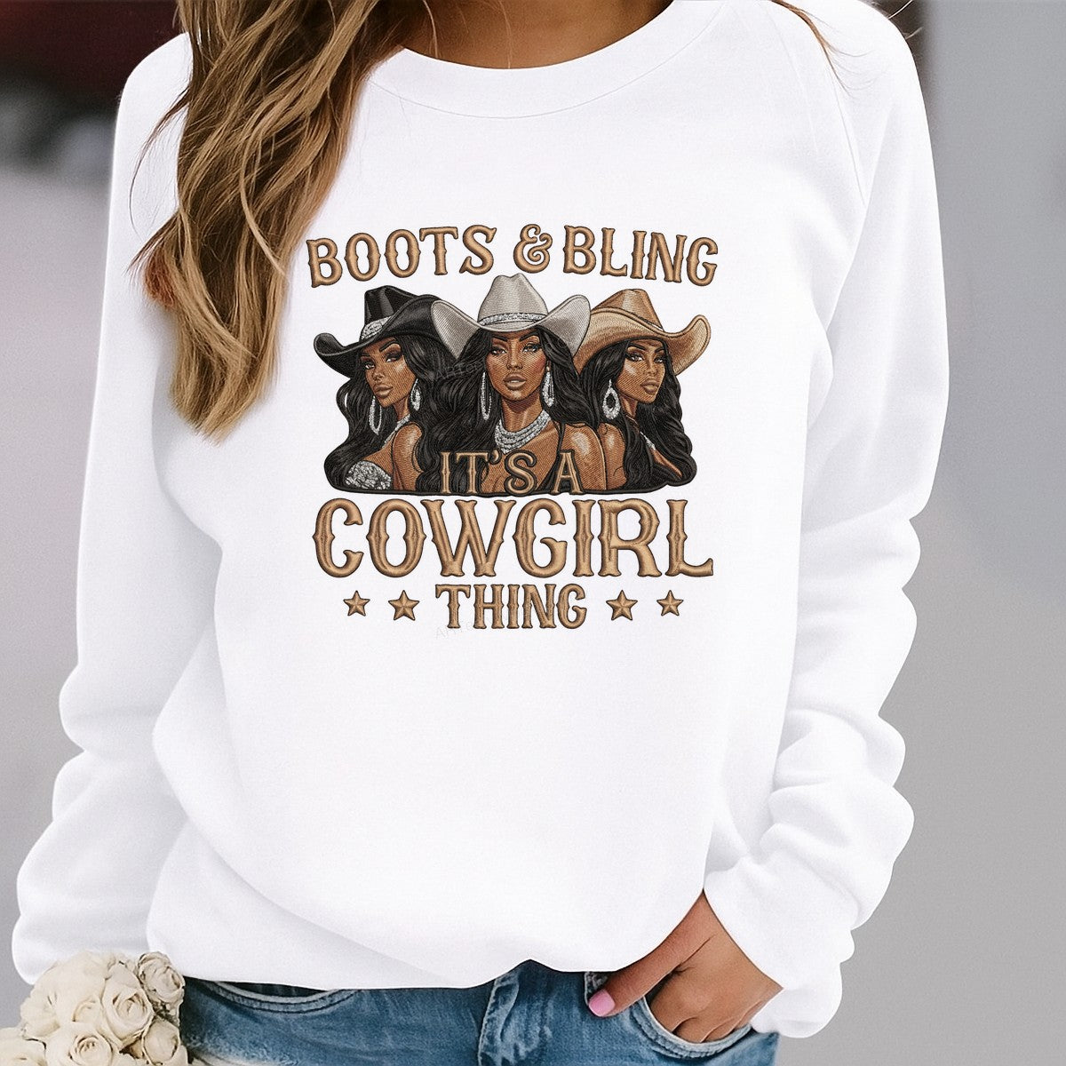DTF Heat Transfer Iron On Sticker Iron On Transfers for T Shirts Cowgirl Western Style Boots Bling for Apparel Jackets Clearance - 2