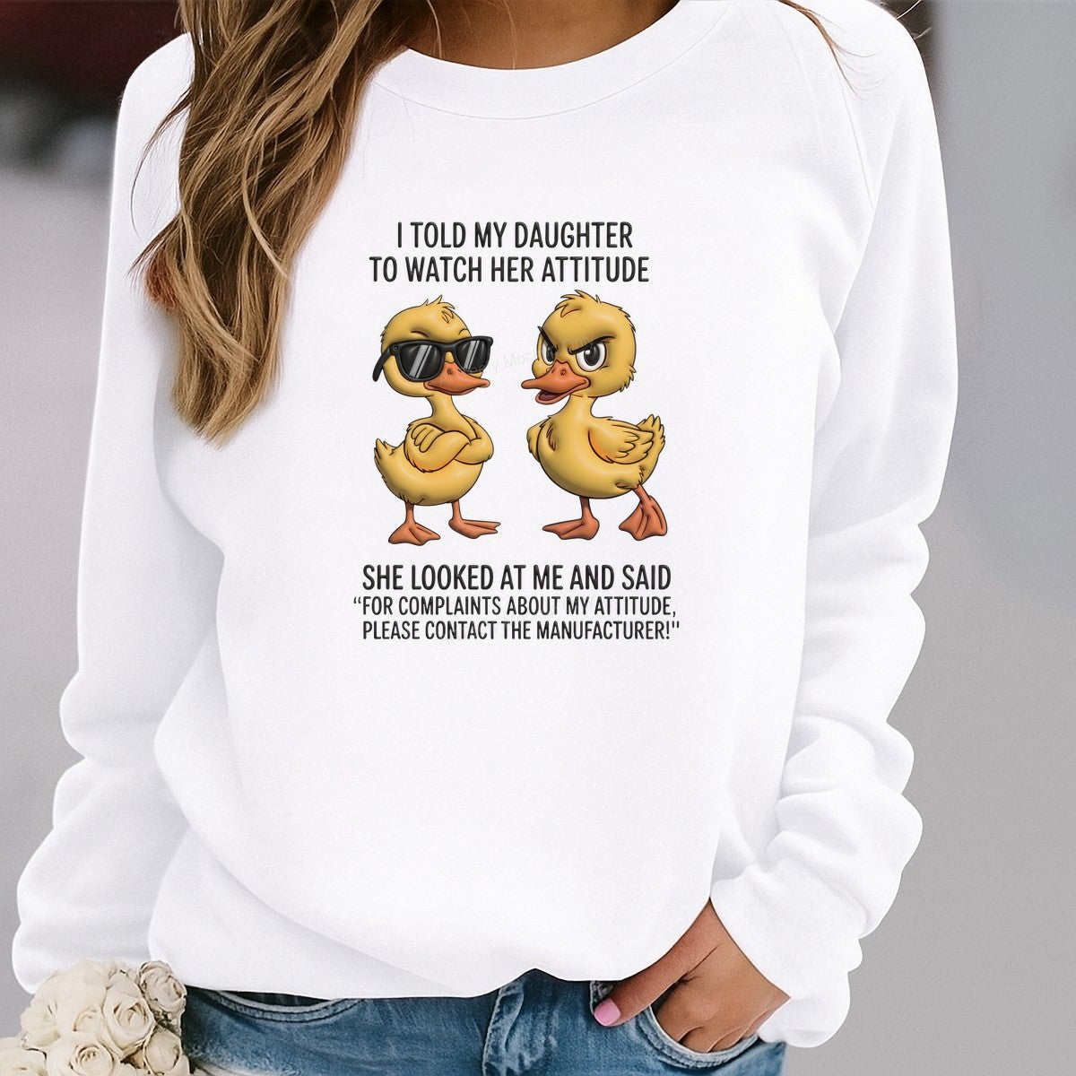 DTF Heat Transfer Iron On Sticker Iron On Heat Transfers Duck Cartoon Character Inspired Fun Attitude Design for Casual Wear T Shirts Clearance - 2