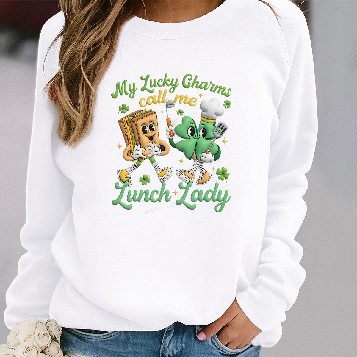 DTF Heat Transfer Iron On Sticker Iron On Heat Transfers Lunch Lady Cartoon Style Fun Kitchen Apparel Local Warehouse - 2
