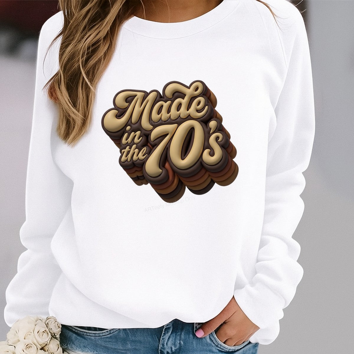 DTF Heat Transfer Iron On Sticker Iron On Heat Transfers Retro 70s Style Vintage Lettering for T Shirts Hoodies Clearance - 2