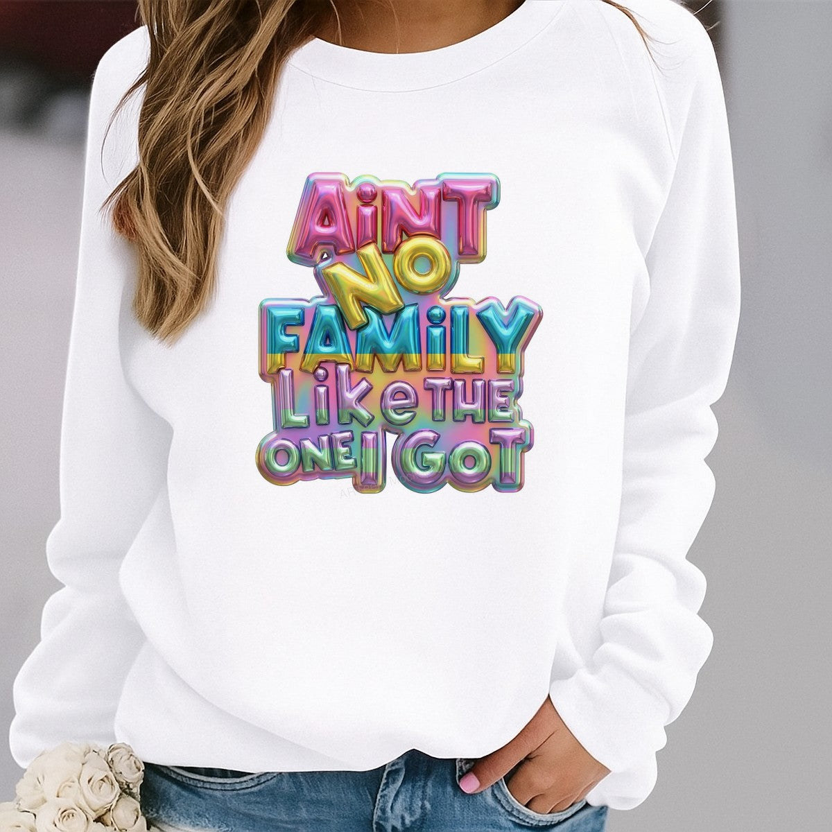 DTF Heat Transfer Iron On Sticker Iron On Heat Transfers Colorful Family Lettering for Apparel Bags Jackets Local Warehouse - 2