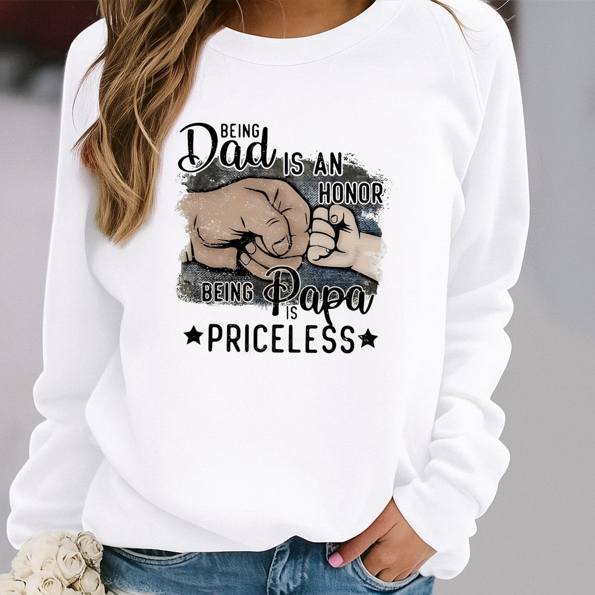 DTF Heat Transfer Iron On Sticker Iron On Heat Transfers Being Dad Is An Honor Graphic for Father Day Gifts T Shirts Clearance - 2