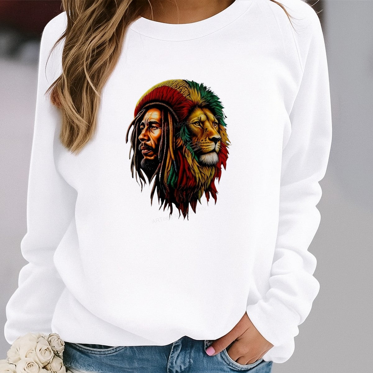 DTF Heat Transfer Iron On Sticker Iron On Heat Transfers Rasta Inspired Feather Design for T Shirts Hoodies Local Warehouse - 2