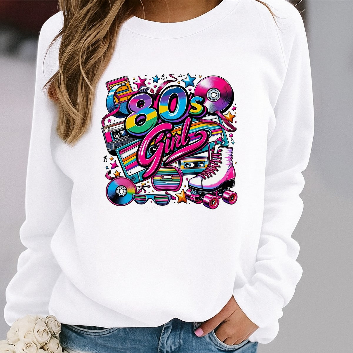 DTF Heat Transfer Iron On Sticker Iron On Heat Transfers Retro 80s Style Neon Colors for T Shirts Jackets Local Warehouse - 2