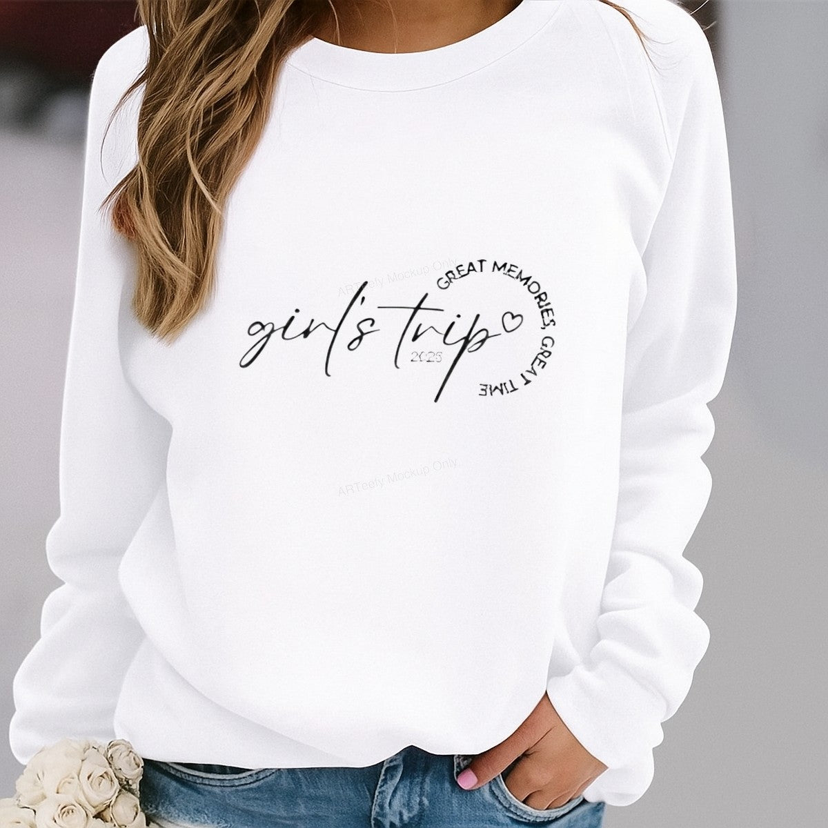 DTF Heat Transfer Iron On Sticker Iron On Heat Transfers Girls Trip 2025 Script Design for Travel Shirts Great Memories Clearance - 2