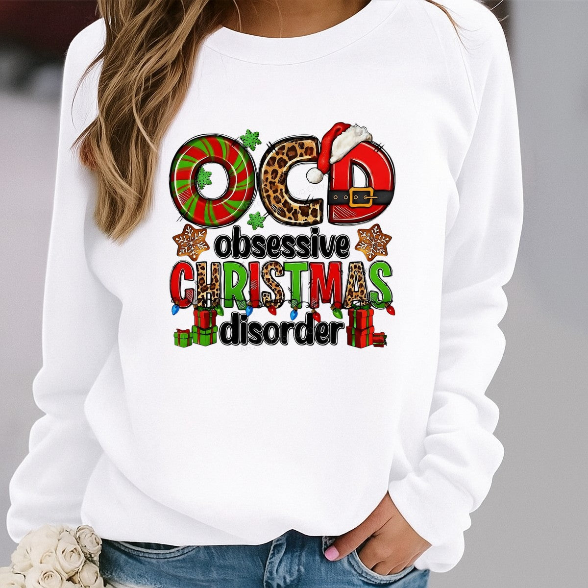 DTF Heat Transfer Iron On Sticker Iron On Heat Transfers Festive Christmas Letters Leopard Snowflakes for Holiday T Shirts Seasonal Clearance - 2