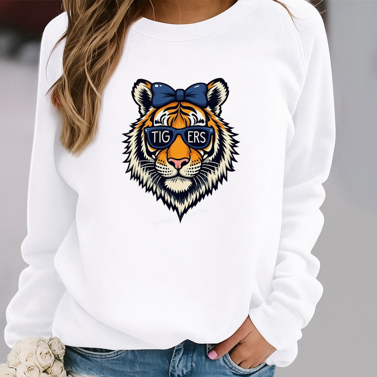 DTF Heat Transfer Iron On Sticker Iron On Heat Transfers Tiger Design Sunglasses Style for Apparel Bags Jackets Local Warehouse - 2