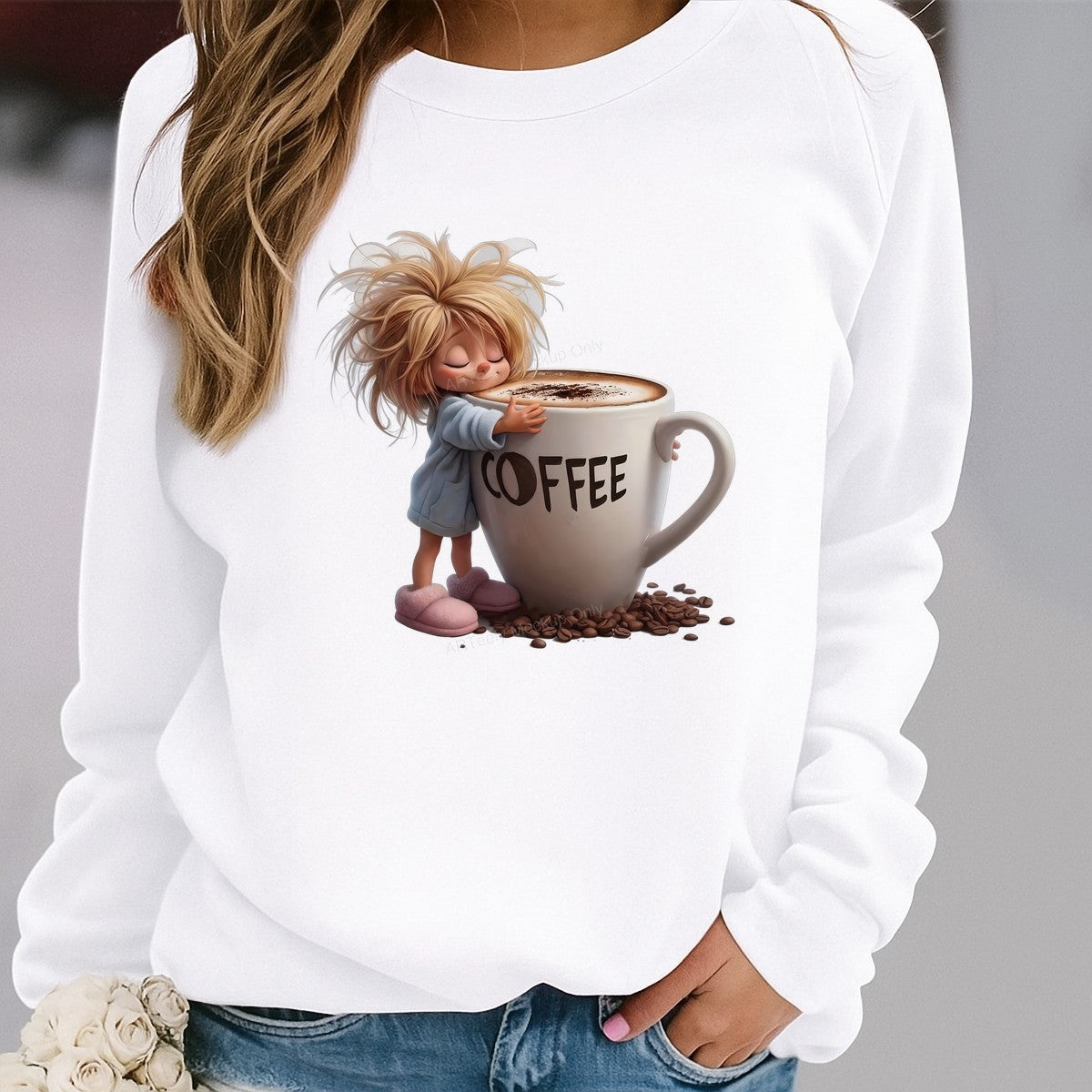 DTF Heat Transfer Iron On Sticker Iron On Heat Transfers Coffee Lover Cartoon Character Style for T Shirts Hoodies Clearance - 2