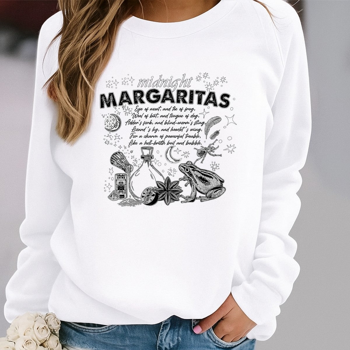 DTF Transfer Midnight Margaritas Witchy Cocktail Spell Graphic for T Shirts Hoodies and Party Apparel - 2