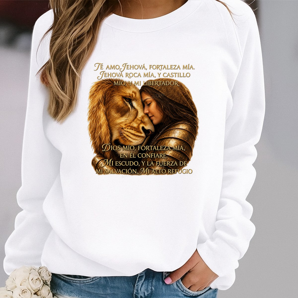 Christian Heat Transfer Spanish Lion of Judah Bible Verse Graphic for T Shirts Hoodies and Christian Apparel - 2