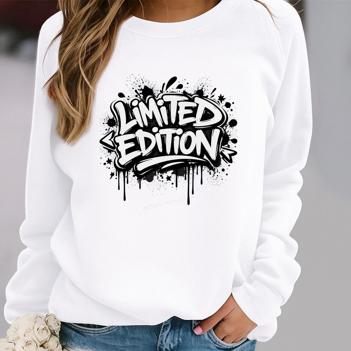 DTF Transfer Limited Edition Graffiti Drip Lettering Graphic for T Shirts Hoodies and Tote Bags - 2