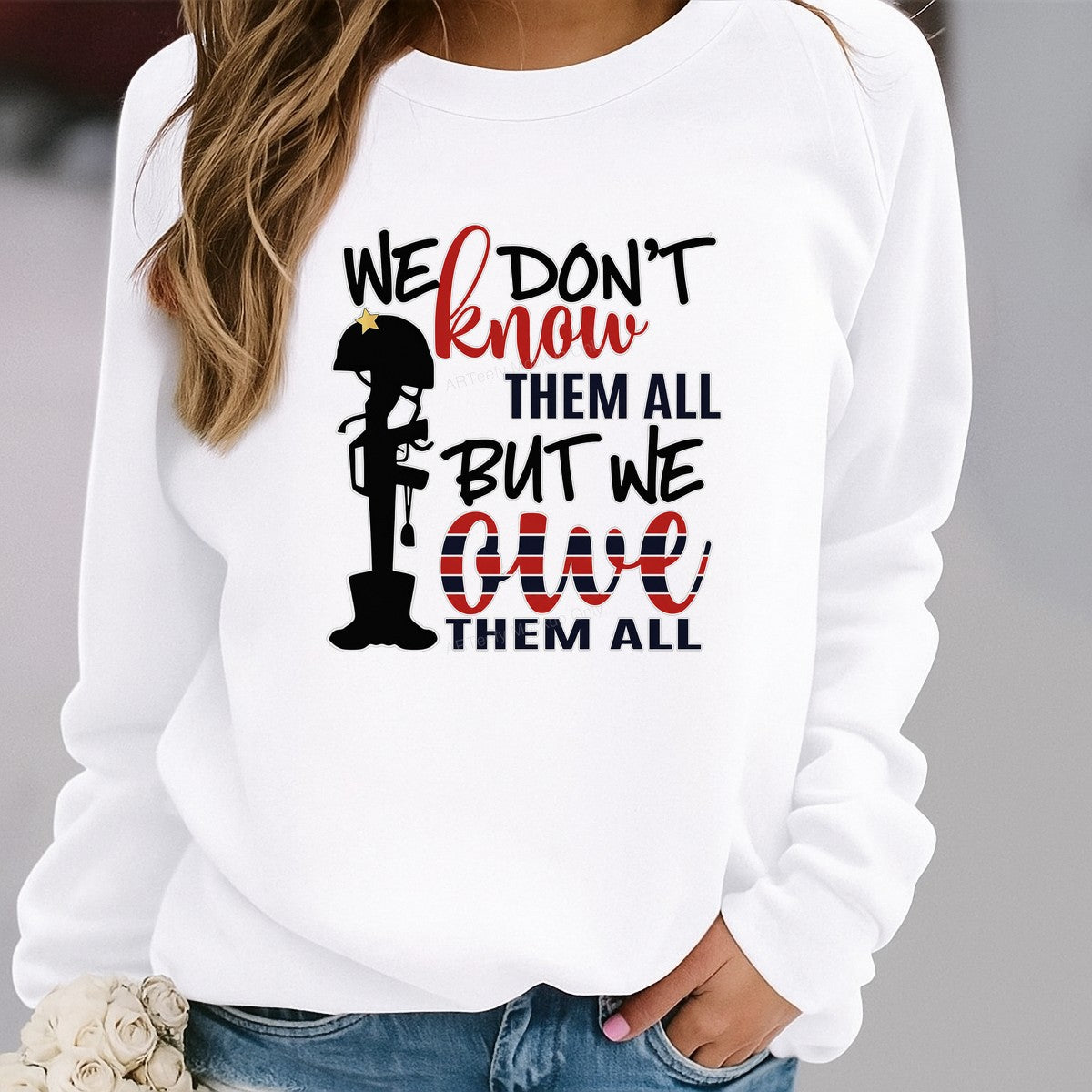 DTF Heat Transfer We Don’t Know Them All But We Owe Them All Patriotic Soldier Graphic for Memorial Day T Shirts and Hoodies - 2