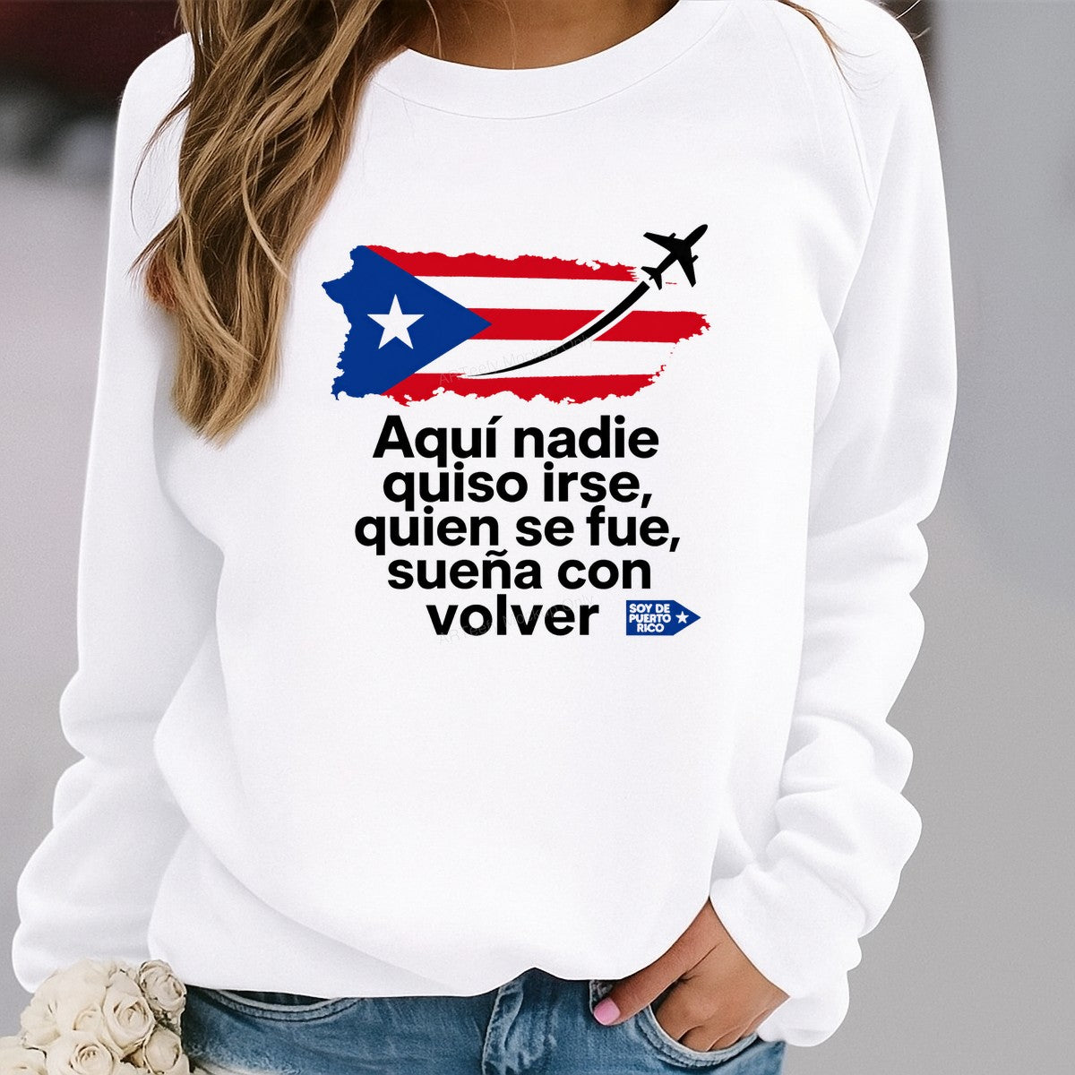 DTF Heat Transfer Puerto Rico Flag Quote Travel Plane Graphic for T Shirts Hoodies and Tote Bags - 2