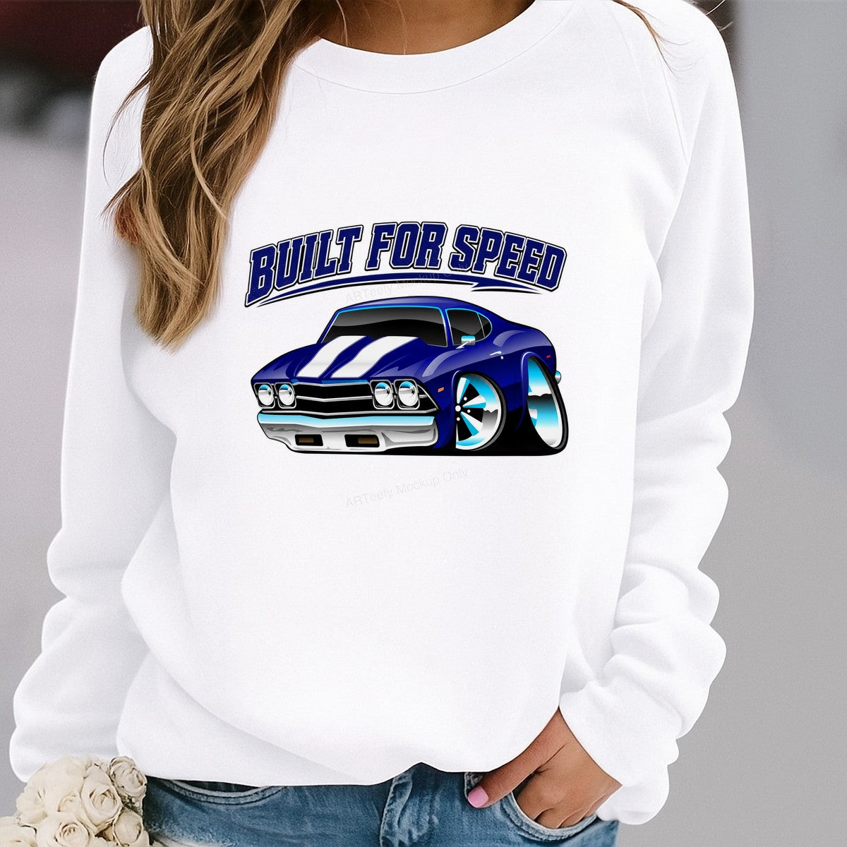 DTF Transfer Built For Speed Muscle Car Graphic Design for T Shirts Hoodies and Racing Fans - 2