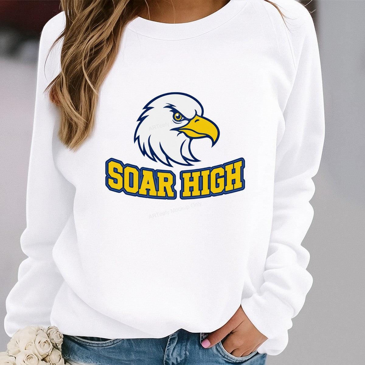 DTF Transfer Soar High Eagle Mascot Bold School Spirit Graphic for T Shirts Hoodies and Team Apparel - 2