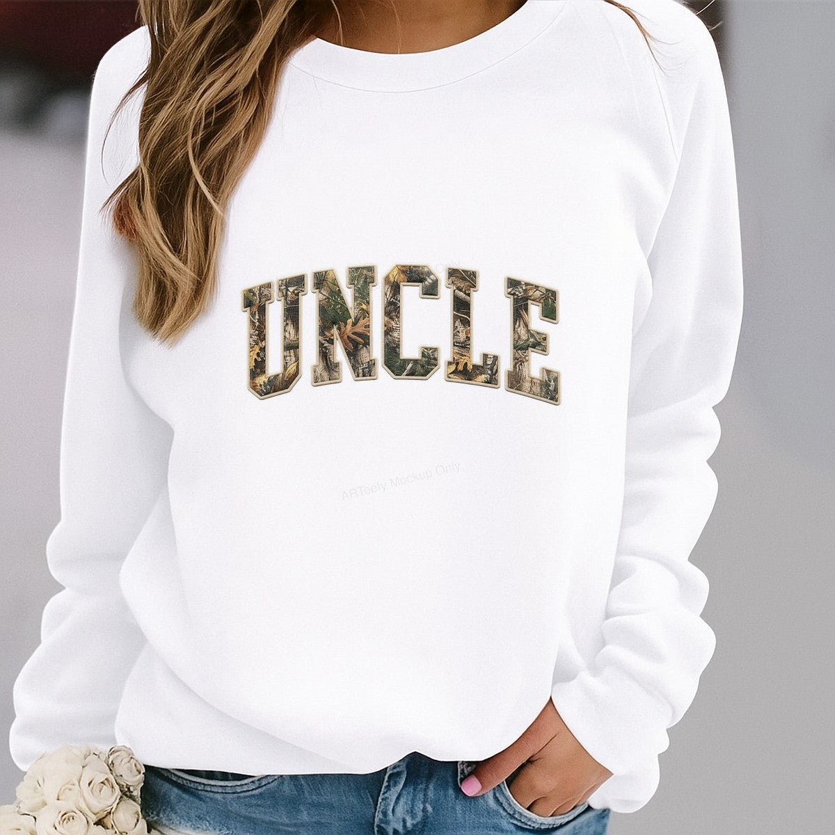 Heat Transfer Patch UNCLE Camouflage Letter Graphic for T Shirts Hoodies and Gifts - 2