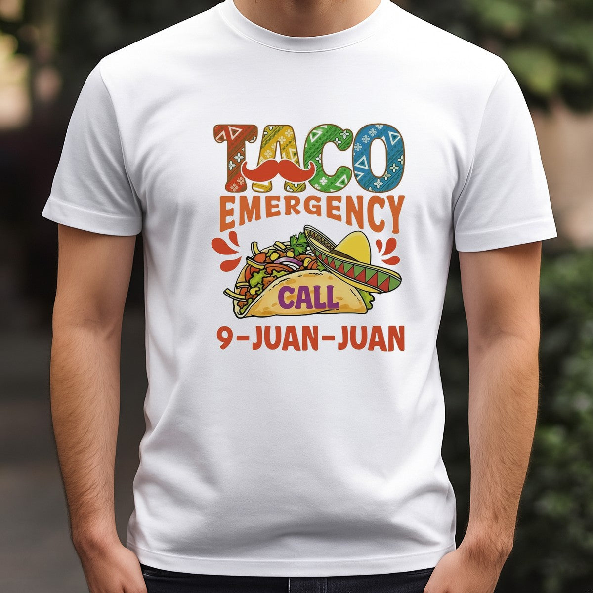DTF Heat Transfer Iron On Sticker Taco Emergency Call 9 Juan Juan Design for T Shirts Hoodies Tote Bags Aprons and Home Decoration - 3