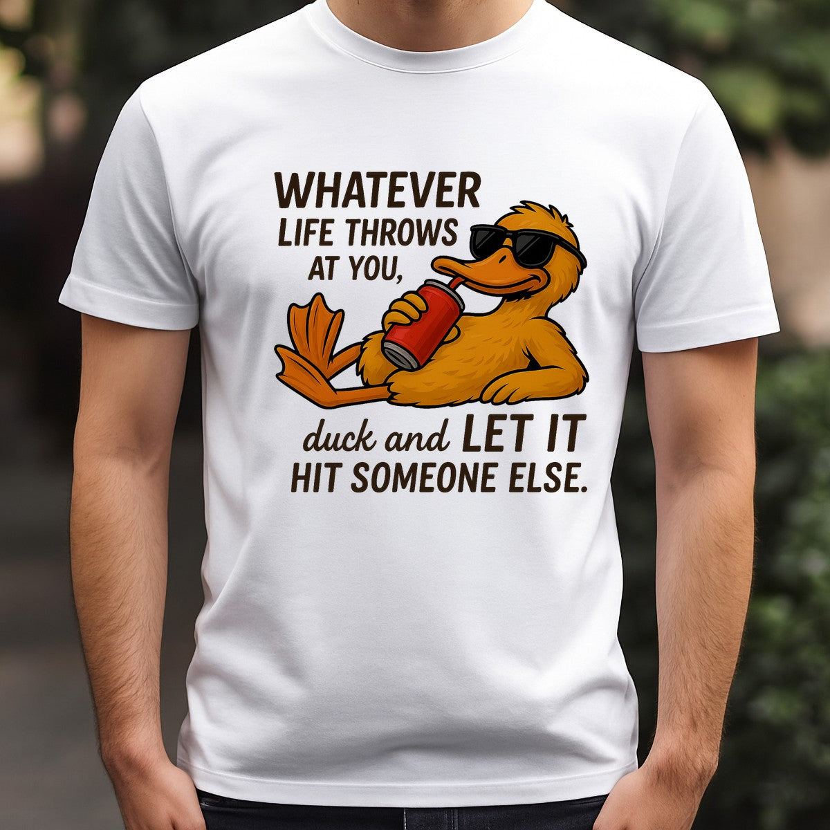 DTF Heat Transfer Iron On Sticker Relaxed Duck with Sunglasses and Soda for Casual Apparel Home Decor and Quirky Gift Ideas - 3