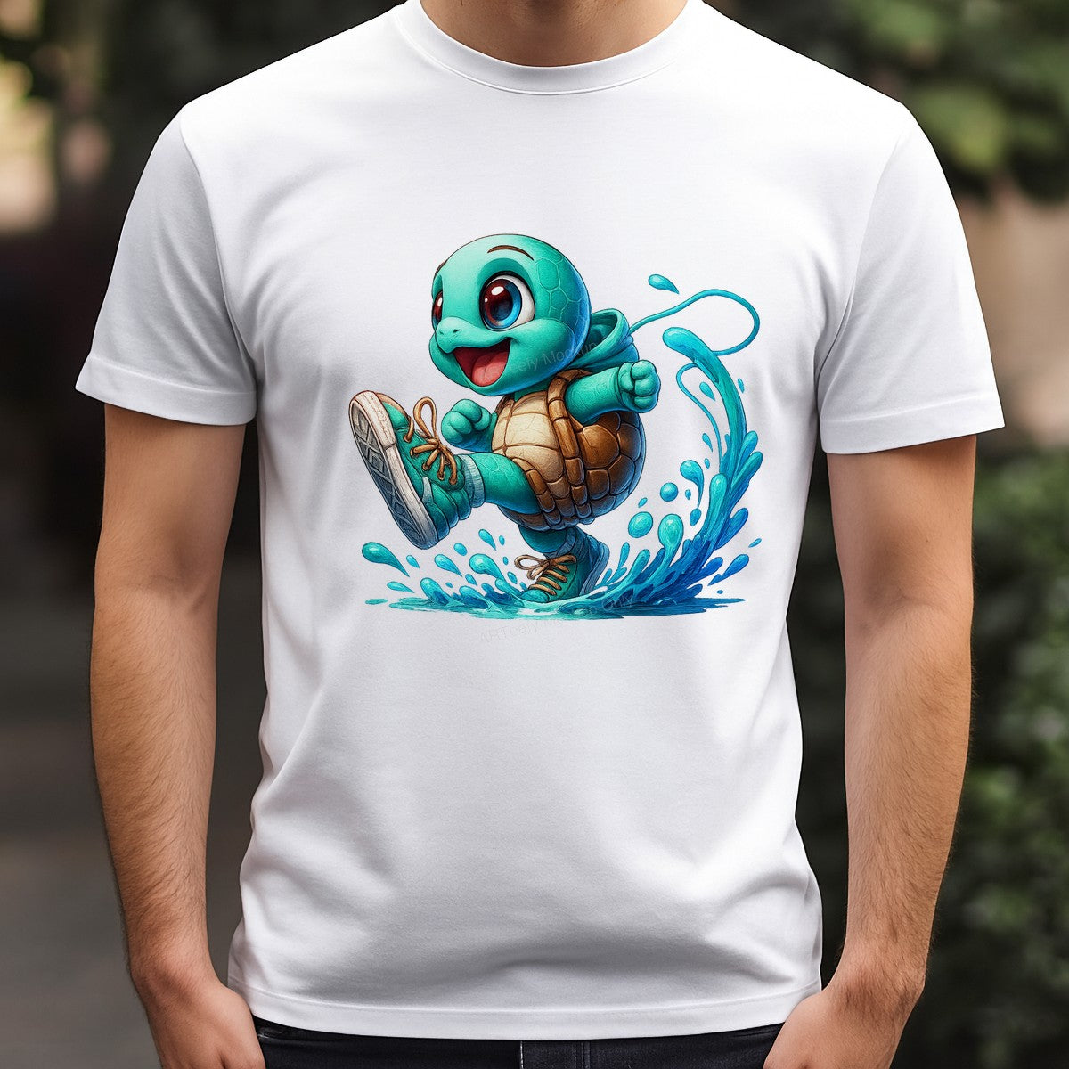 DTF Heat Transfer Iron On Sticker Adorable Turtle Splash Design for T Shirts Hoodies Local Warehouse - 3