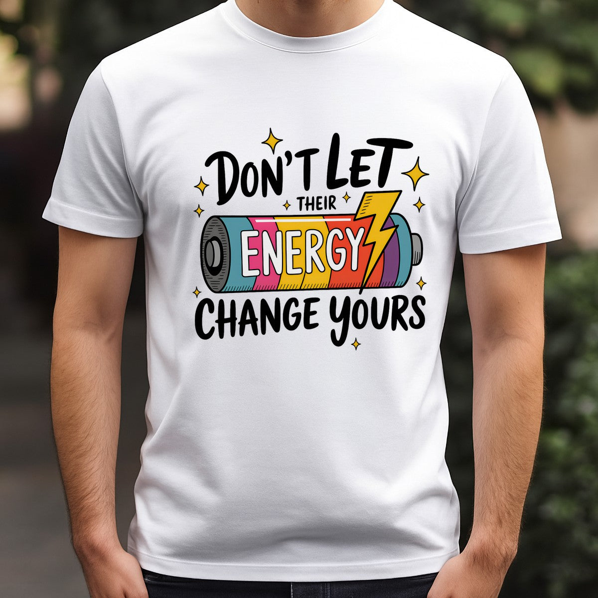 DTF Heat Transfer Iron On Sticker Vibrant Battery Energy Graphic for Motivational T Shirts Hoodies Bags and Home Decor - 3