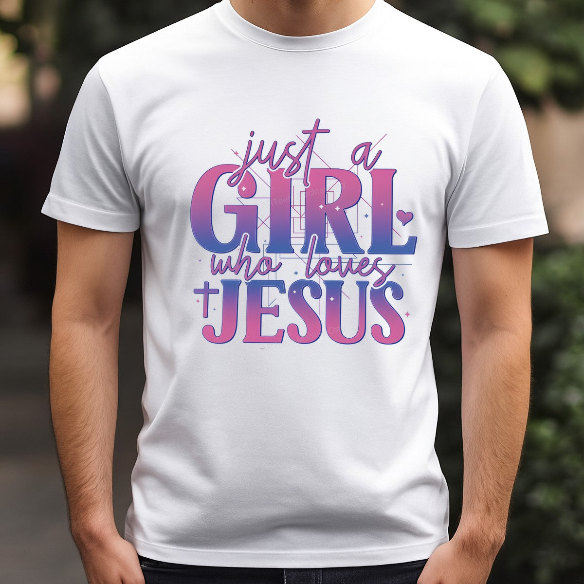 DTF Heat Transfer Iron On Sticker Iron On Transfers for T Shirts Religious Faith Inspired Just a Loves Jesus Design Heat Press Ready Clearance Local Warehouse - 3