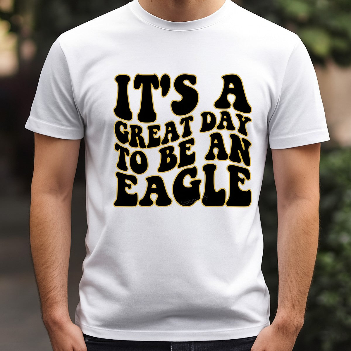 DTF Heat Transfer Iron On Sticker Iron On Transfers for T Shirts Bold Eagle Inspired Motivational Lettering for School Spirit Apparel Local Warehouse - 3