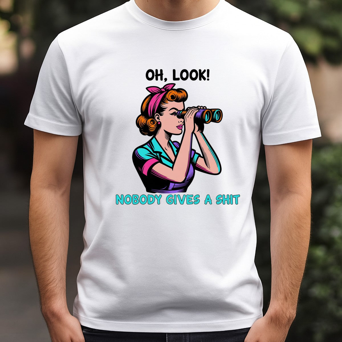 DTF Heat Transfer Iron On Sticker Iron On Transfers for T Shirts Retro Pop Art Woman with Binoculars Sassy Statement Fashion Forward Clearance - 3