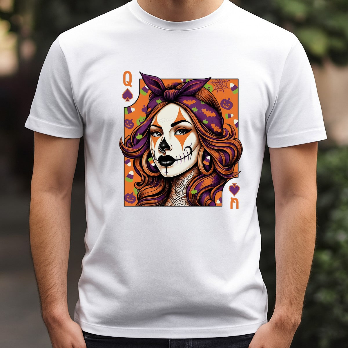 DTF Heat Transfer Iron On Sticker Heat Transfers Ready to Press Halloween Queen Card Design for T Shirts Local Warehouse - 3