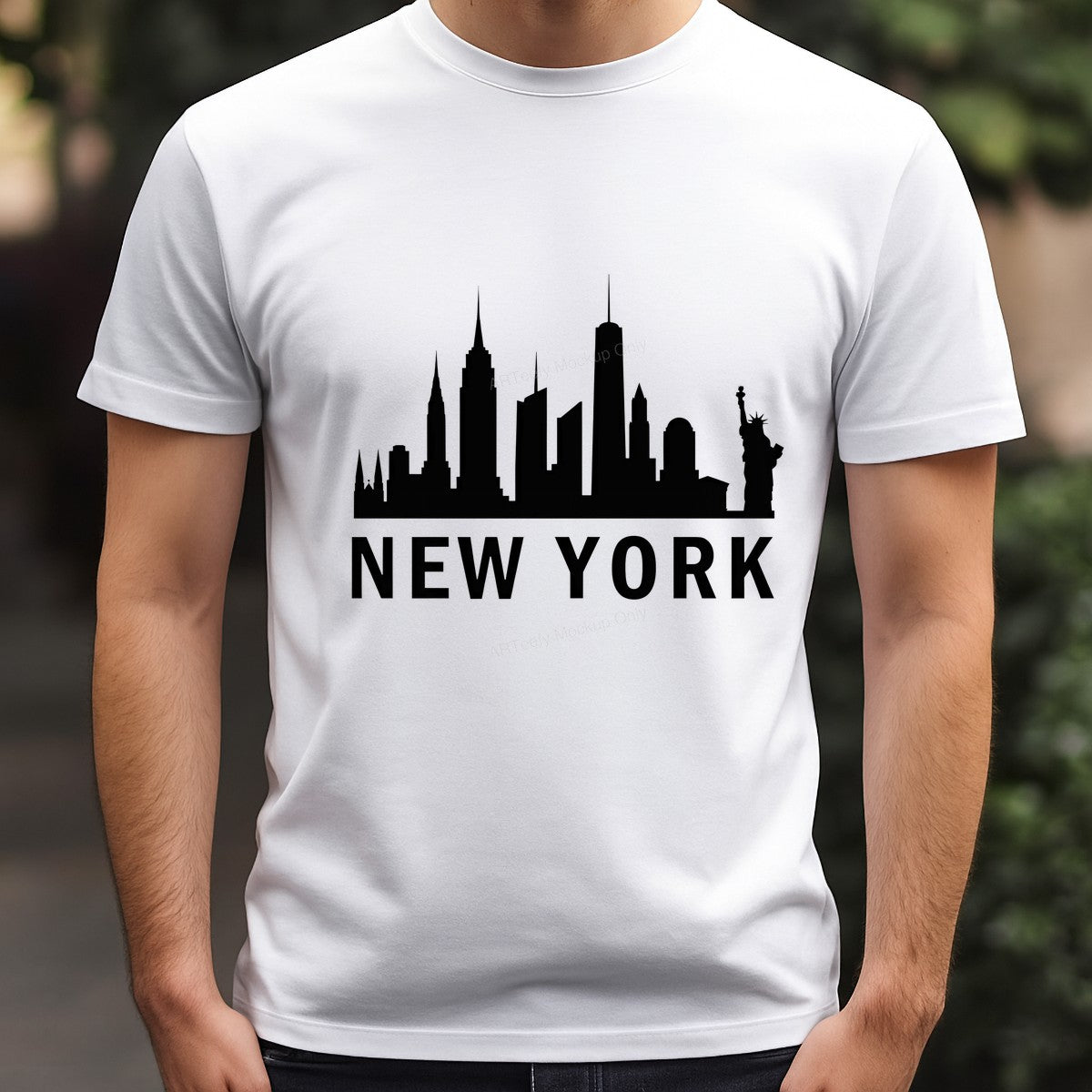DTF Heat Transfer Iron On Sticker DTF Transfers Ready to Press New York City Skyline Iron On Designs for T Shirts Hoodies Local Warehouse - 3