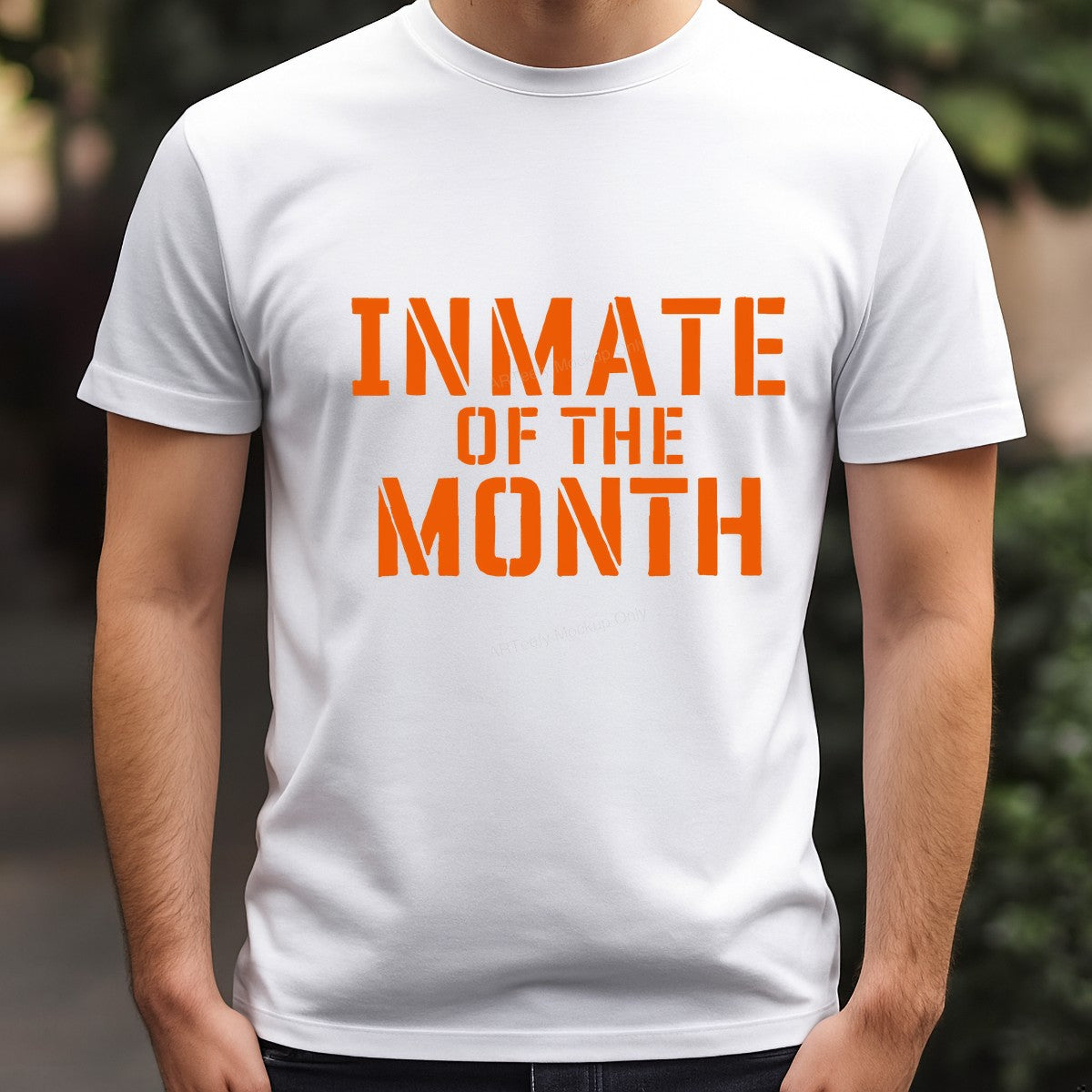 DTF Heat Transfer Iron On Sticker Iron On Transfers for T Shirts Inmate of the Month Lettering Design Halloween Costume Party Favors Clearance - 3