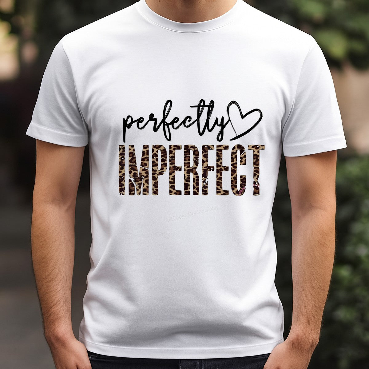 DTF Heat Transfer Iron On Sticker Iron On Transfers for T Shirts Perfectly Imperfect Leopard Pattern Inspirational Design Heat Press Ready Clearance - 3