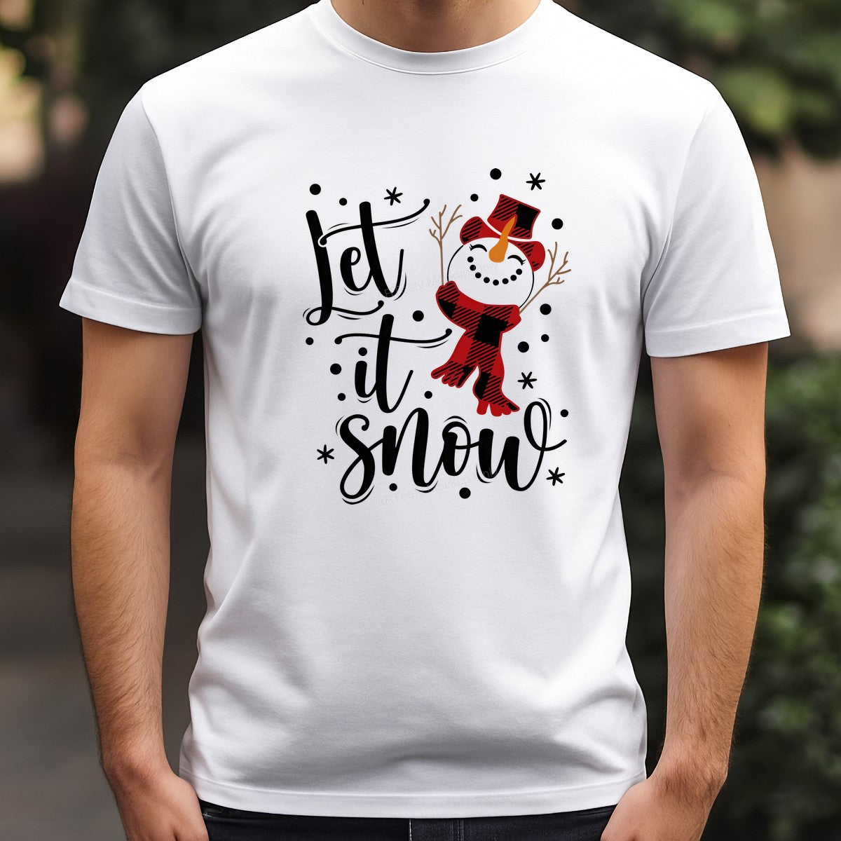 DTF Heat Transfer Iron On Sticker Heat Transfer Designs Ready to Press Snowman Plaid Scarf Christmas Winter Decorations for T Shirts Hoodies Local Warehouse - 3