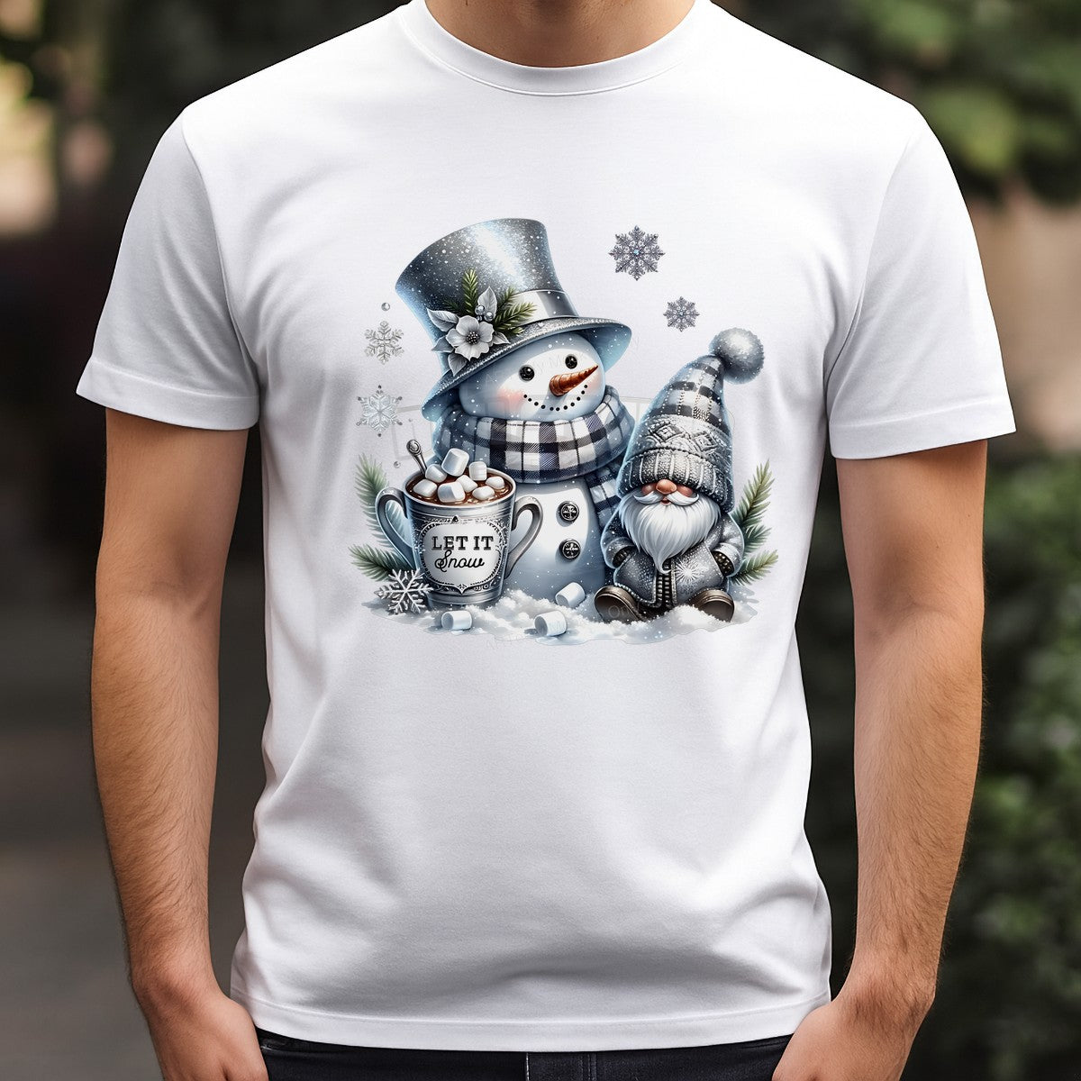 DTF Heat Transfer Iron On Sticker Heat Transfer Designs Ready to Press Snowman Gnome Let It Snow Winter Theme for Christmas T Shirts Hoodies Local Warehouse - 3