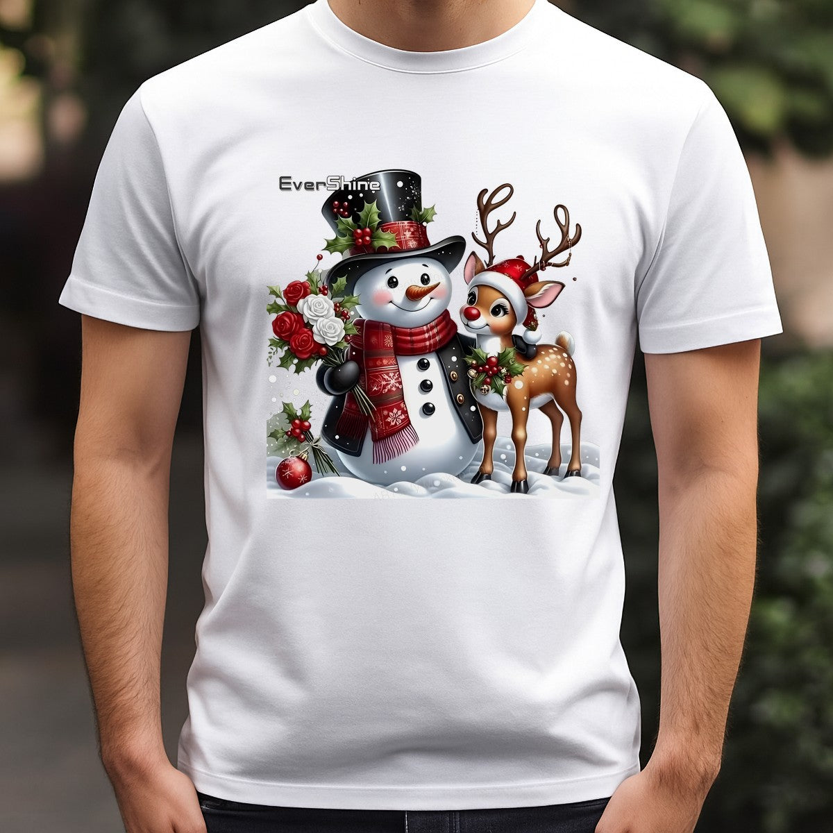 DTF Heat Transfer Iron On Sticker Heat Transfer Designs Ready to Press Snowman Reindeer Christmas Pattern for T Shirts Hoodies Local Warehouse - 3