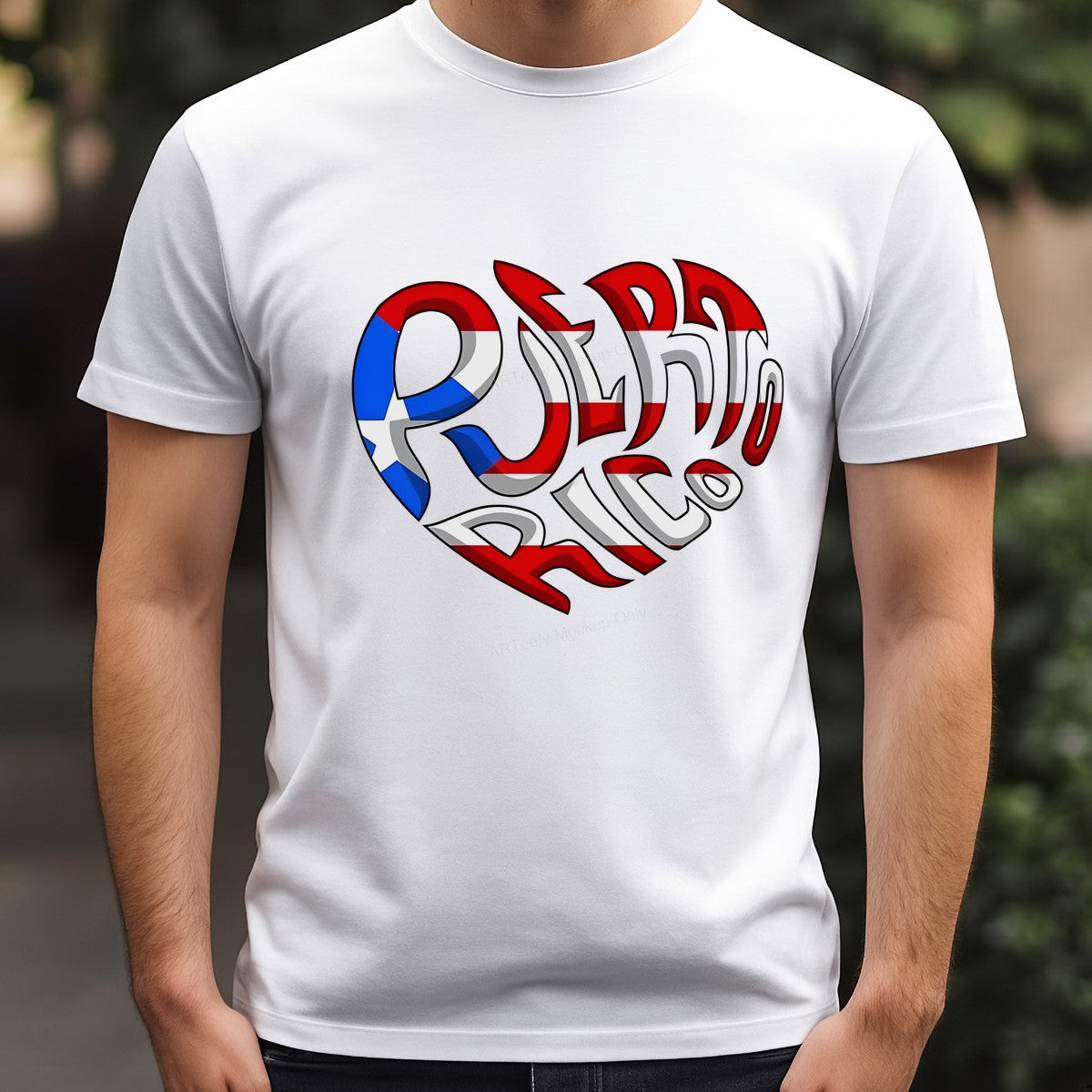 DTF Heat Transfer Iron On Sticker DTF Transfers Ready to Press Puerto Rico Flag Heart Design for T Shirts Hoodies Vintage Merchandise Local Warehouse - 3