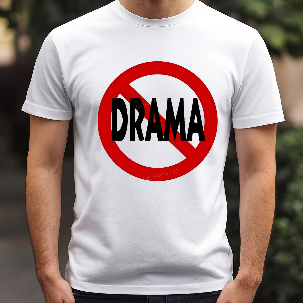 DTF Heat Transfer Iron On Sticker Iron On Heat Transfers No Drama Circle Design for Casual Wear Shirts Hoodies Local Warehouse - 3