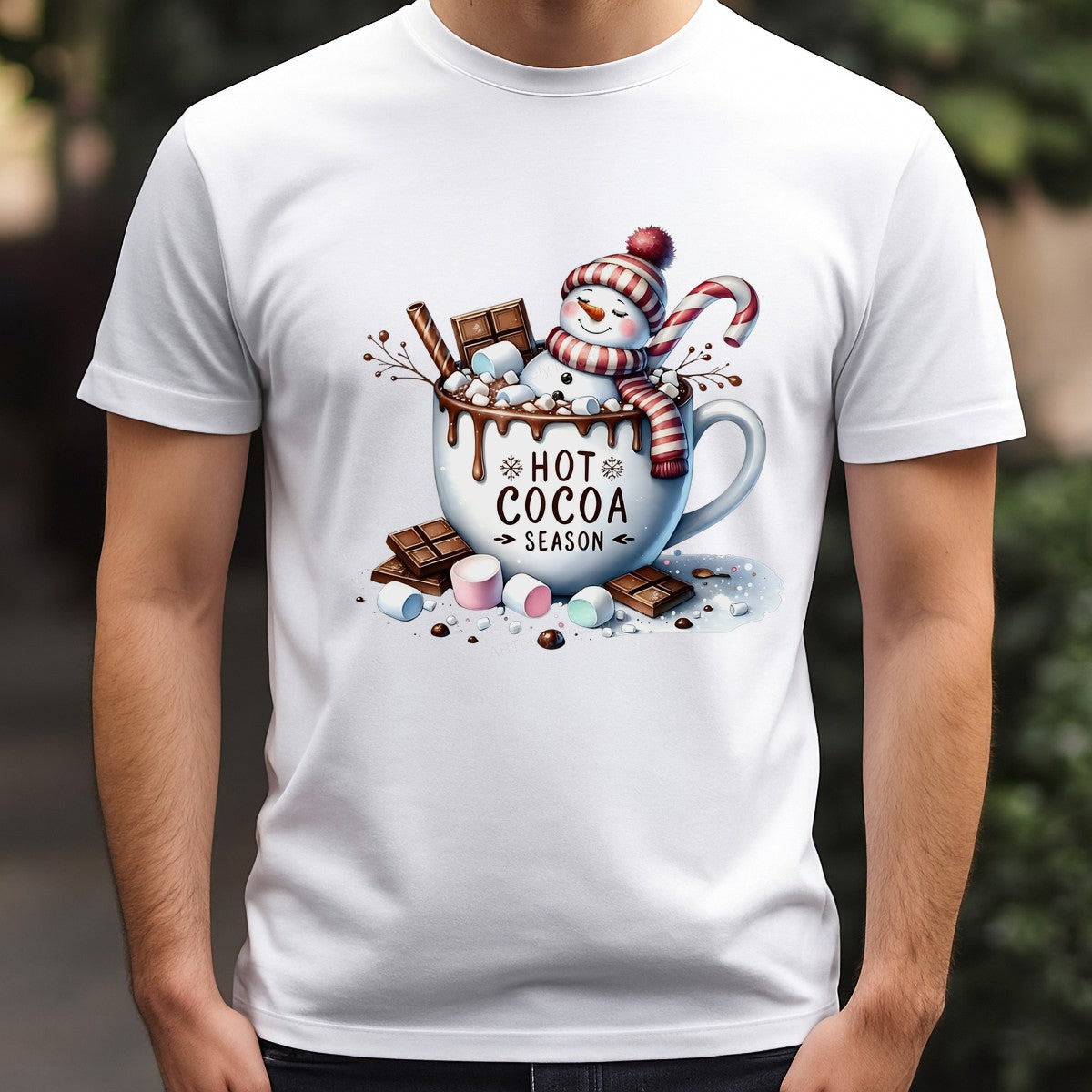 DTF Heat Transfer Iron On Sticker Iron On Heat Transfers Hot Cocoa Season Snowman Mug Design Christmas Iron On Patches for T Shirts Hoodies Clearance - 3