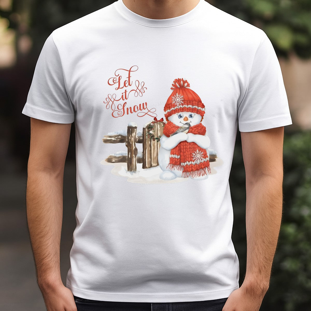 DTF Heat Transfer Iron On Sticker Iron On Heat Transfers Snowman Design Let It Snow Christmas Iron On Patches for T Shirts Hoodies Local Warehouse - 3