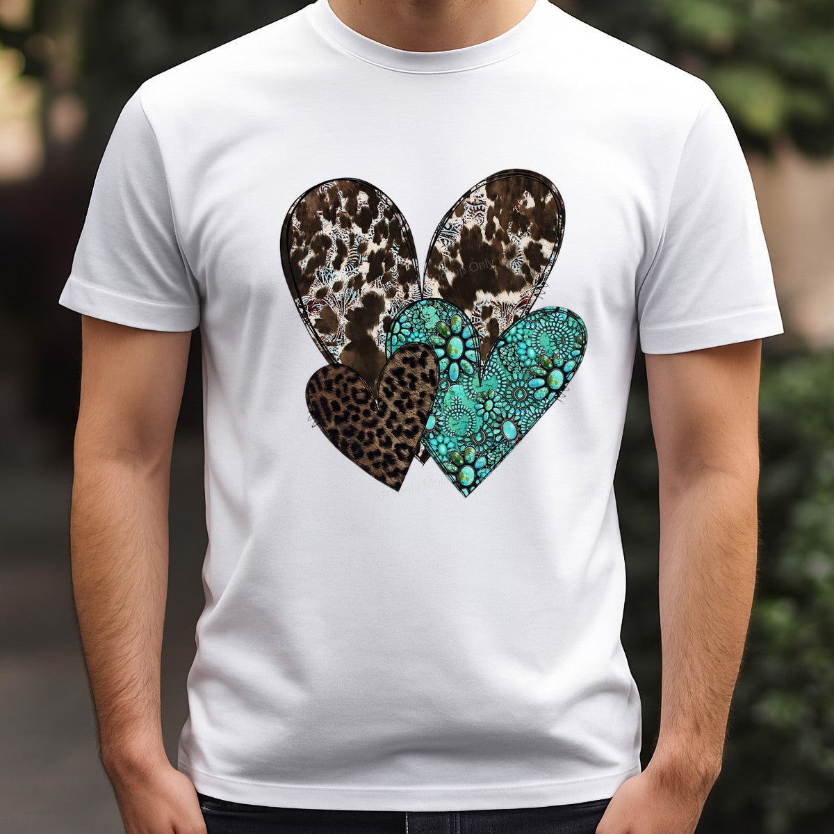 DTF Heat Transfer Iron On Sticker Iron On Heat Transfers Western Heart Designs for T Shirts Bags Vintage Merchandise Clearance Local Warehouse - 3