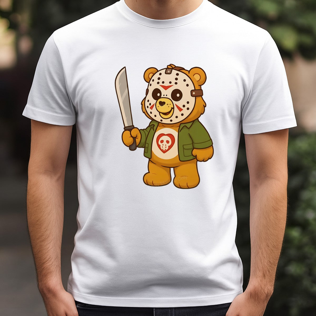 DTF Heat Transfer Iron On Sticker Iron On Heat Transfers Cartoon Bear Mask Design Halloween Party Favors Local Warehouse Clearance - 3